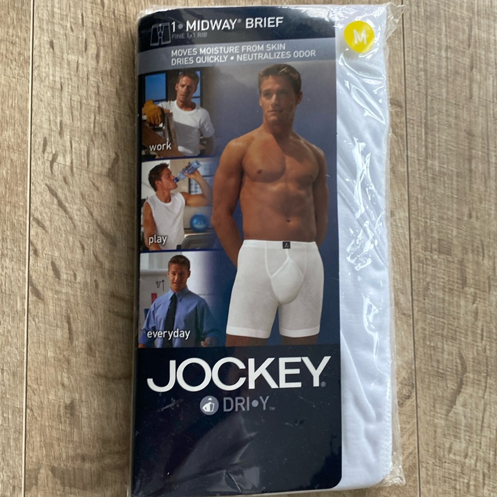 NWT Men’s Jockey Midway Brief - M - White